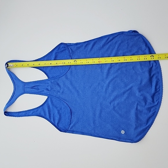 Lululemon Blue Racerback Tank Loose Lightweight Scalloped Trim  Size 4 - Picture 9 of 10